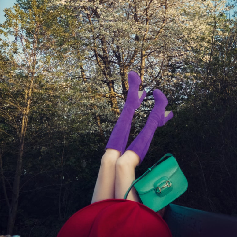 Image may contain: Vegetation, Plant, Tree, Clothing, Apparel, Human, Person, Outdoors, Grass, Woodland, Forest, and Nature